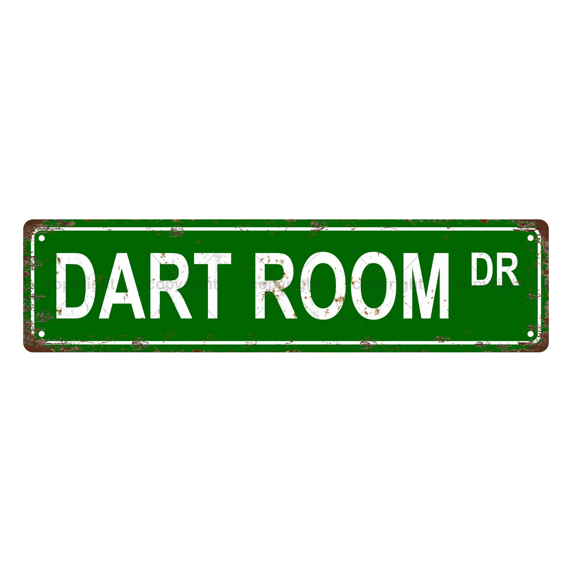 DART ROOM DR Space Vintage Metal Tin Sign, Street Sign, Home Decor, Room Decor, Wall Decor, Bathroom Decor, Bar Decor, Cafe Decor, Garage Decor, 16 x 4 Inch โ image 1