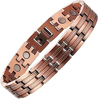 EDMIRIA Copper Magnetic Bracelet for Men – Stylish & Adjustable Pure Copper Therapy Bracelet with Sizing Tool Price In India