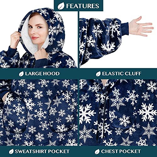 Sweat à capuche surdimensionné en Sherpa pull couverture isolant et très doux - 5