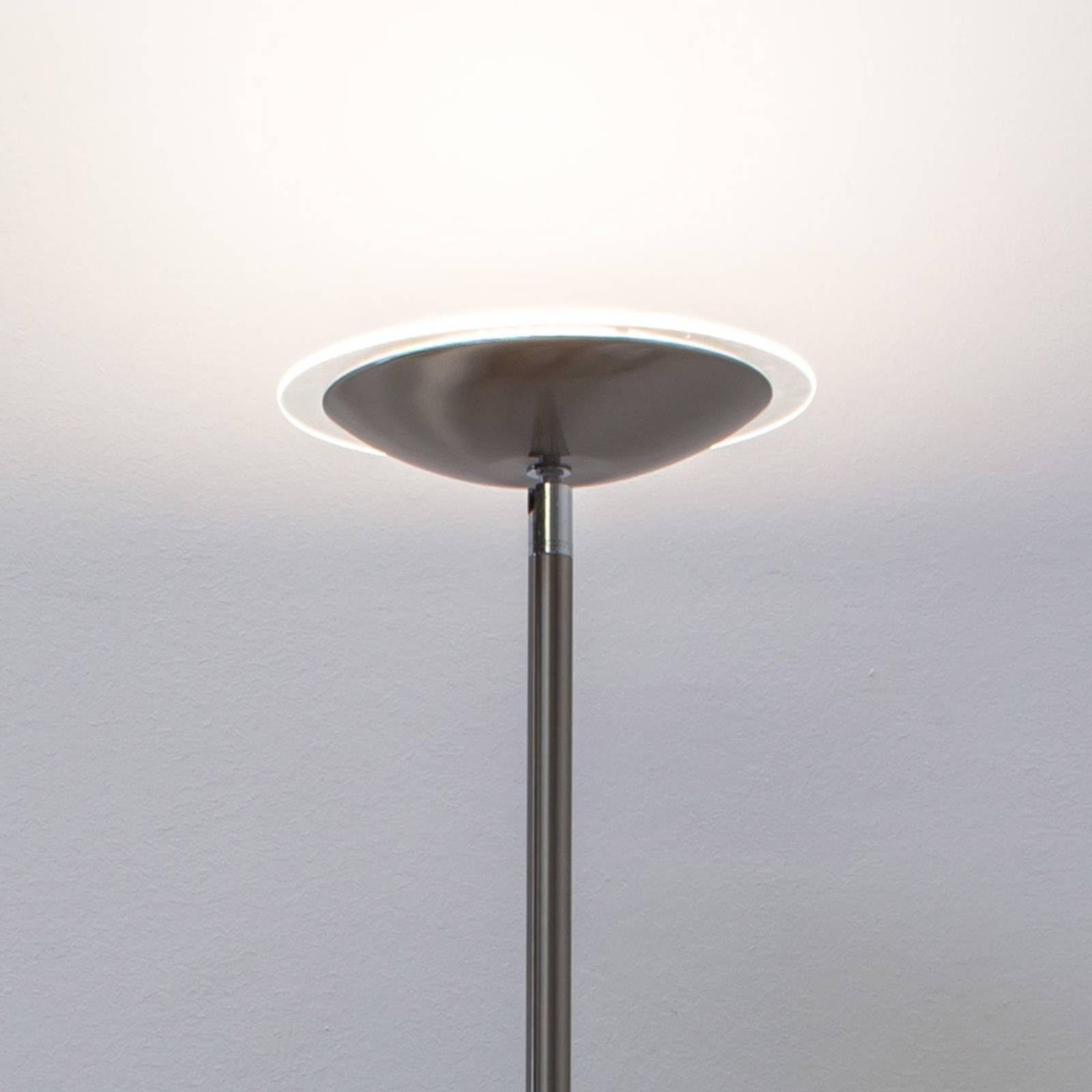 LED Lámpara de pie 'Malea'con dimmer táctil (Moderno) en Gris hecho de Metal e.o. para Salón & Comedor (1 llama,) de Lindby | lámpara LED de pie, lámpara de pie, lámpara de pie