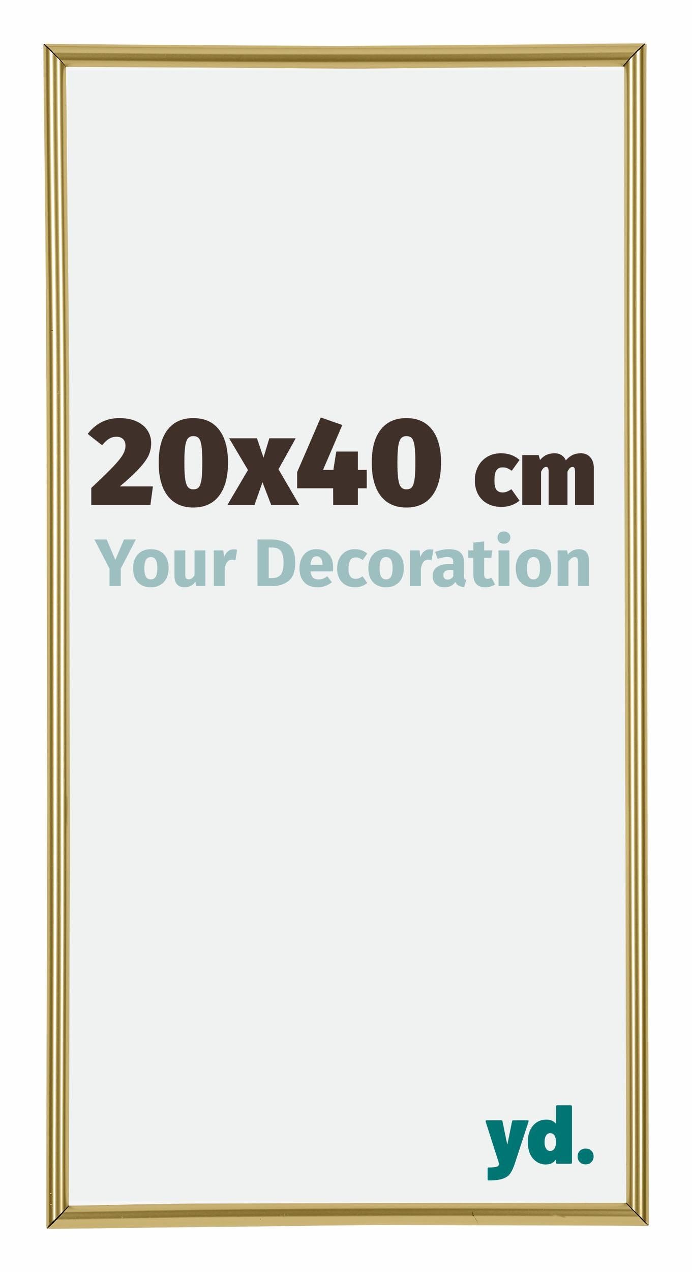Your Decoration - Picture Frame 20x40 cm - Gold - Decorative Wall Frame in Plastic with Antireflection - Frame 20x40 - Annecy
