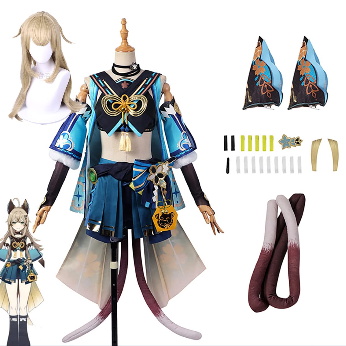 Amazon.co.jp: [JDAI] 原神 綺良々 コスプレ 衣装 Genshin