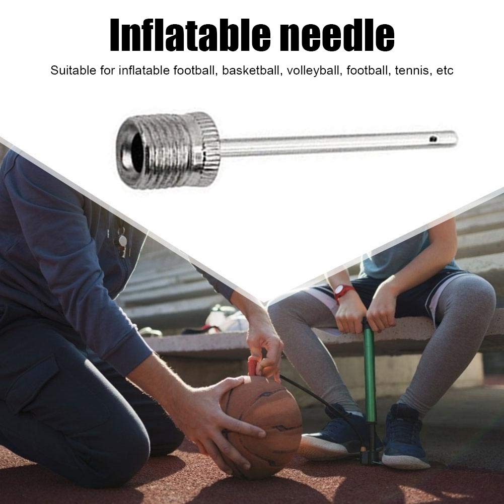 Aguja de bomba de bola infladora de acero inoxidable para inflar pelotas deportivas, fútbol, baloncesto, fútbol, rugby, netball, voleibol, balonmano, pelotas de waterpolo