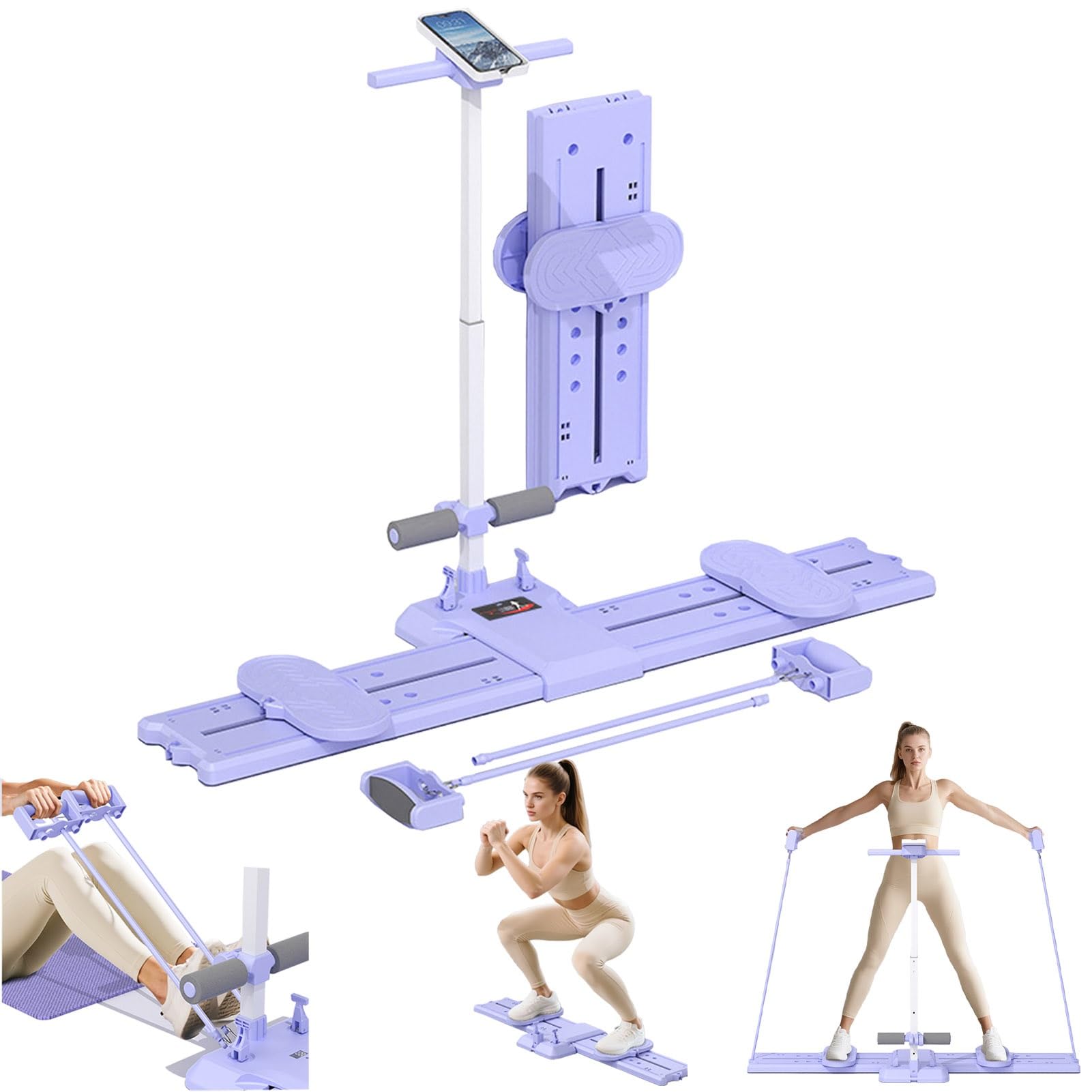 Multifunktionales Fitness Ski Maschine, Faltbarer Simulierter Ski Trainer Rutschfestes Beckenbodenmuskel Bein Hüfte Trainingsgerät für Frauen nach der Geburt