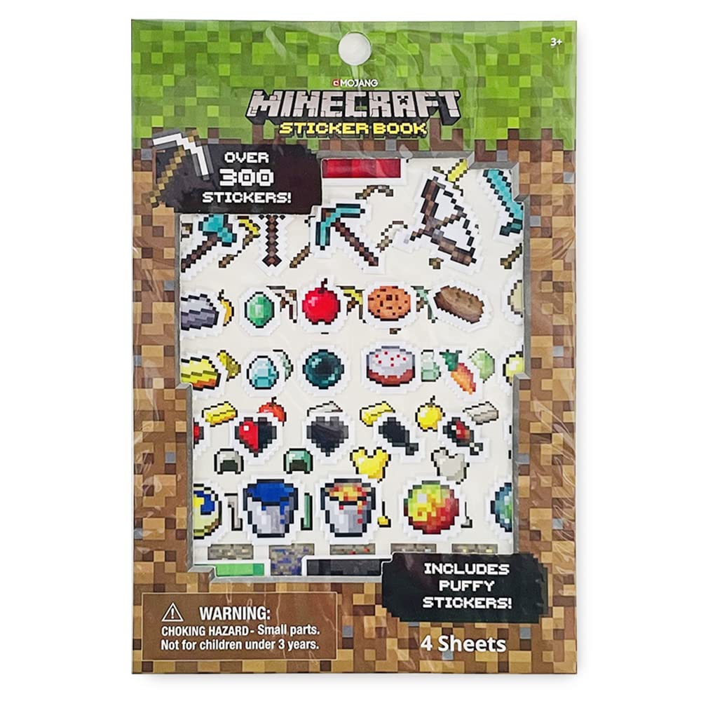 Amazon.co.jp: マインクラフト ステッカー ブック OVER300 4シート
