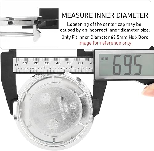 Miniatura 3 de RTRHINOTUNING 4 tapas centrales de rueda compatibles con Mercedes Benz S300 S350 S600 e350 C240 Honda Ford tapacubos, OD 2.95 pulgadas, ID 2.717 in