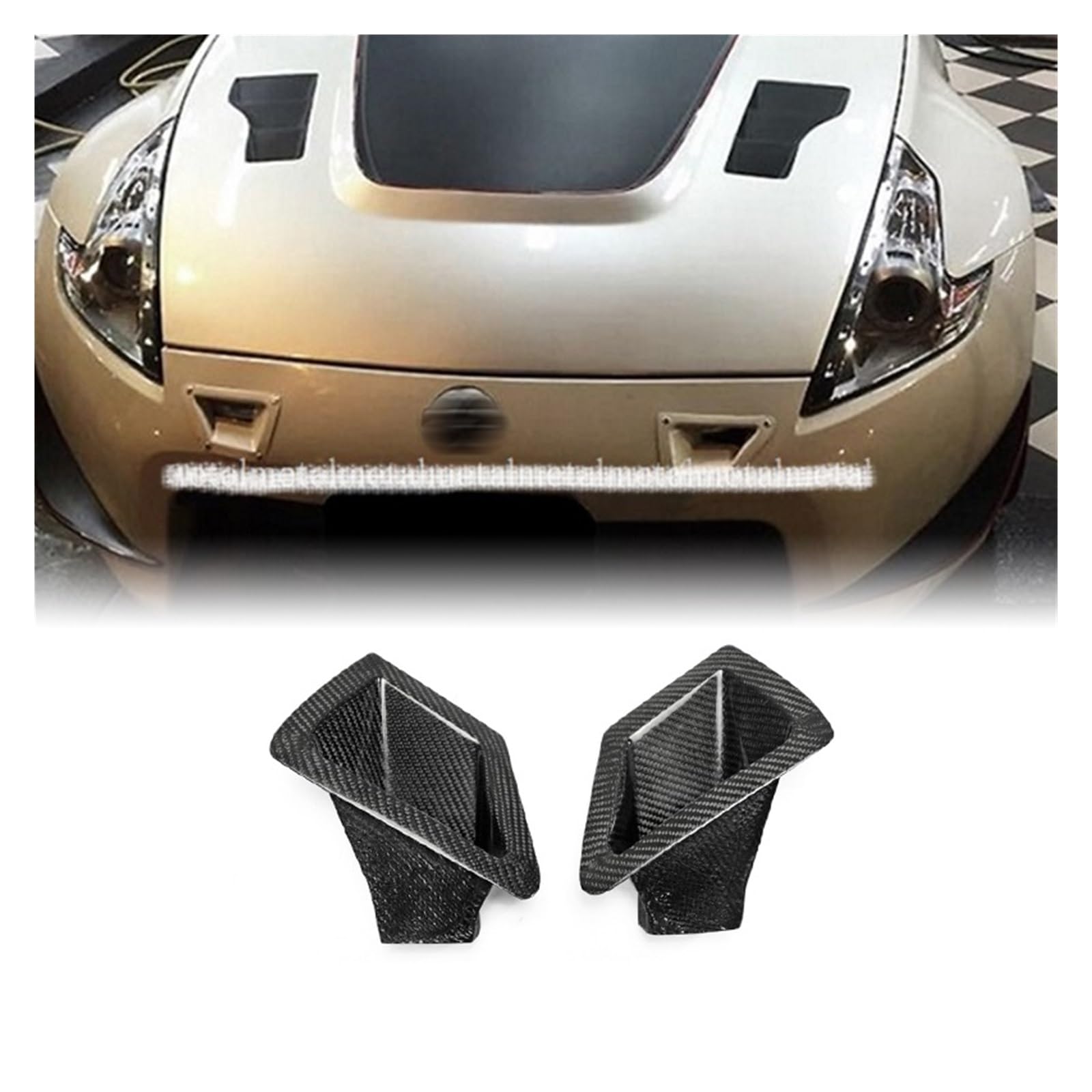 Amazon | 日産 09 以降 370Z Z34 カーボンファイバーフロントバンパー