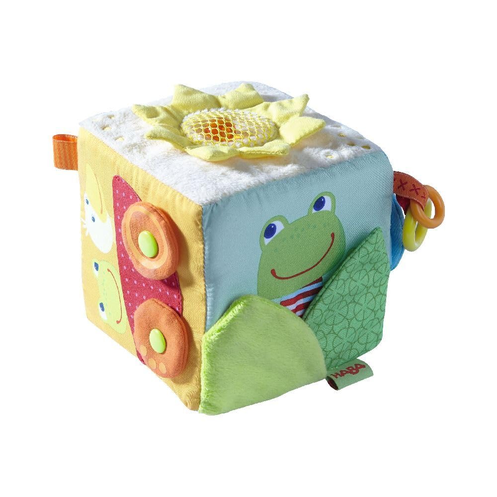 HABA Magic Frog Play Cube for Babies and Toddlers | Soft Early Learning Toy for Boys and Girls | Gentle Sensory Cube for Simple Playtime | Lightweight Baby & Toddler Activity Toy for Daily Use