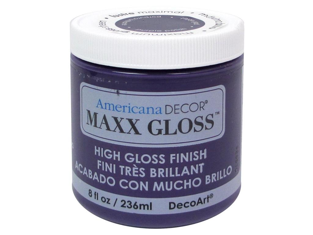 DecoArt Americana Décor Maxx Gloss Bottle Paint, Acrylic, Purple Polish, 7 x 7 x 8 cm