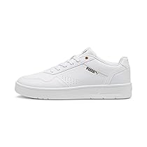 PUMA Unisex Court Classic Scarpe da ginnastica, Puma White Puma Gold, 44.5 EU