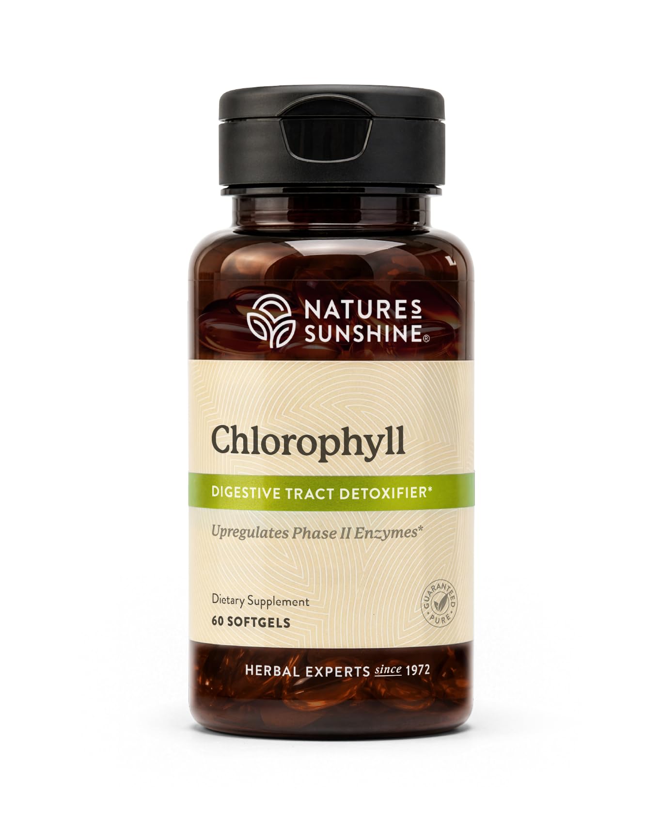 Nature's Sunshine Chlorophyll, 60 Softgel Capsules: Support Digestion, Immunity & Detoxification with Internal Deodorant Benefits. Easy-to-Swallow Capsules Promote Overall Well-Being & Energy