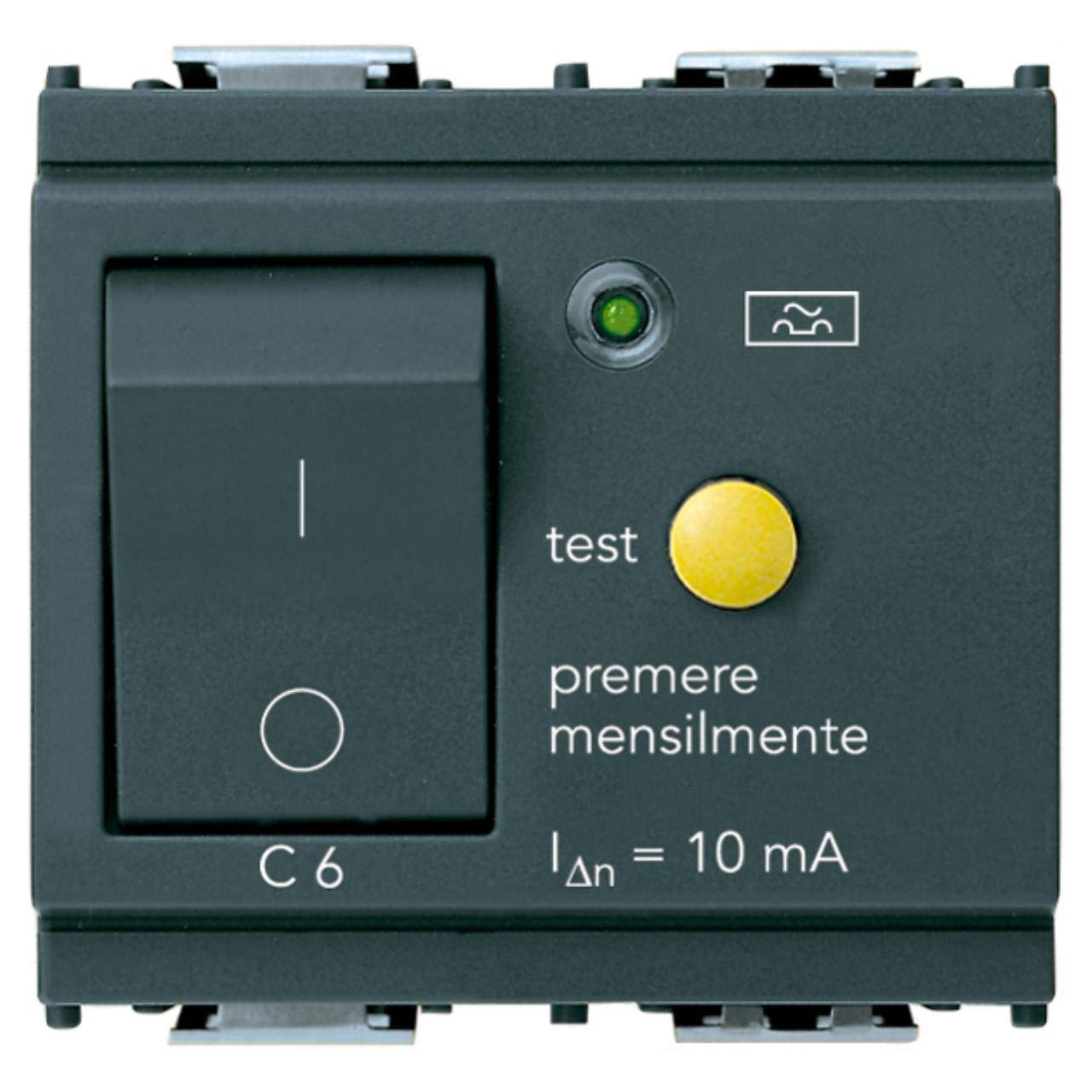 Vimar serie idea - Interruptor magnetotermico diferencial .1 polo+neutro c6 10ma gris