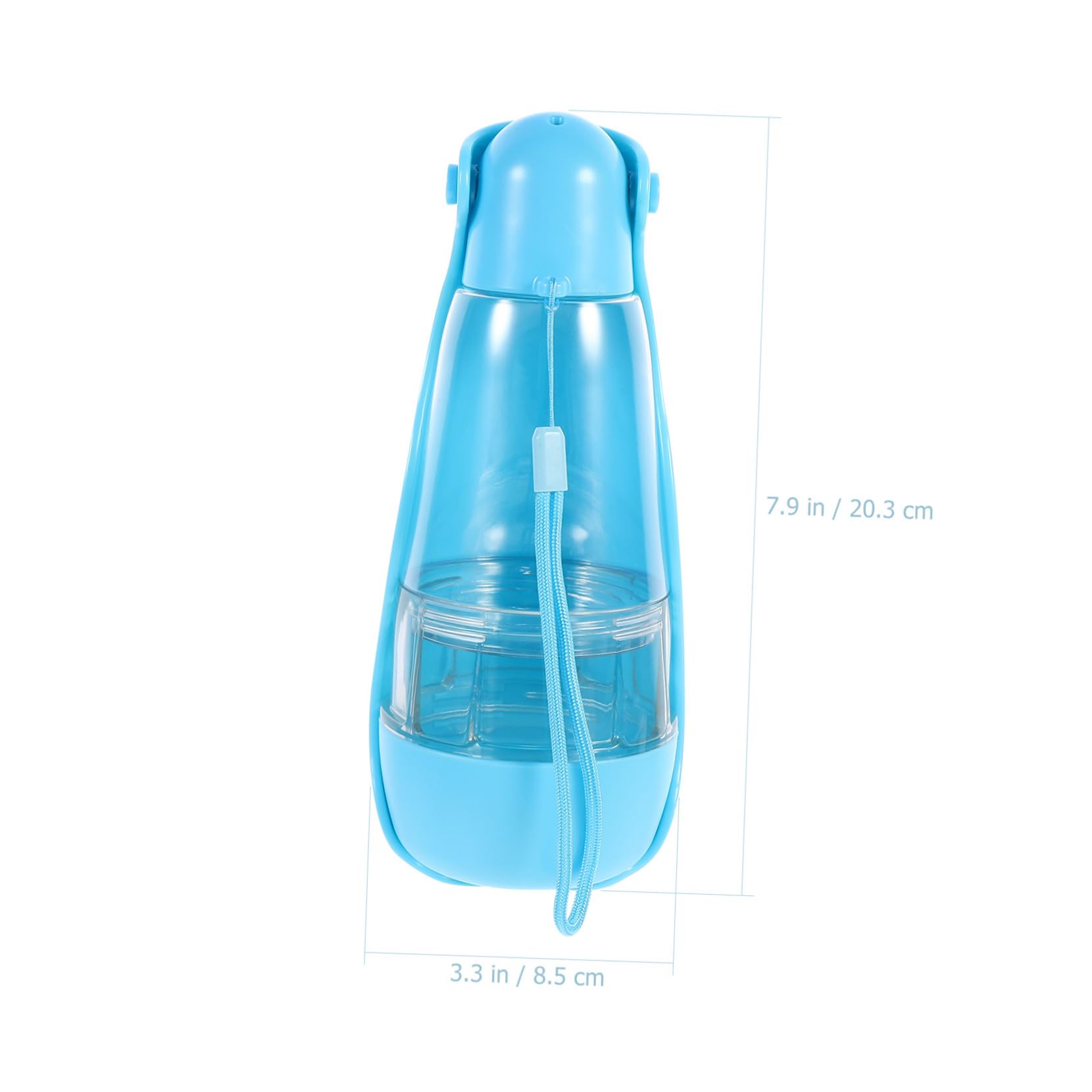 Hundeflasche Tragbar Auslaufsicher 260ml Wasser 200ml Futter Blau