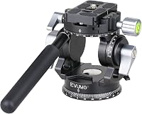 EVUMO Dupla Panoráma Állványfej - 360° Forgó Videófej Kamerákhoz, 8 kg Teherbírás, Arca-Swiss Kompatibilis, DSLR, Okostelefon, Alumínium, 52 1