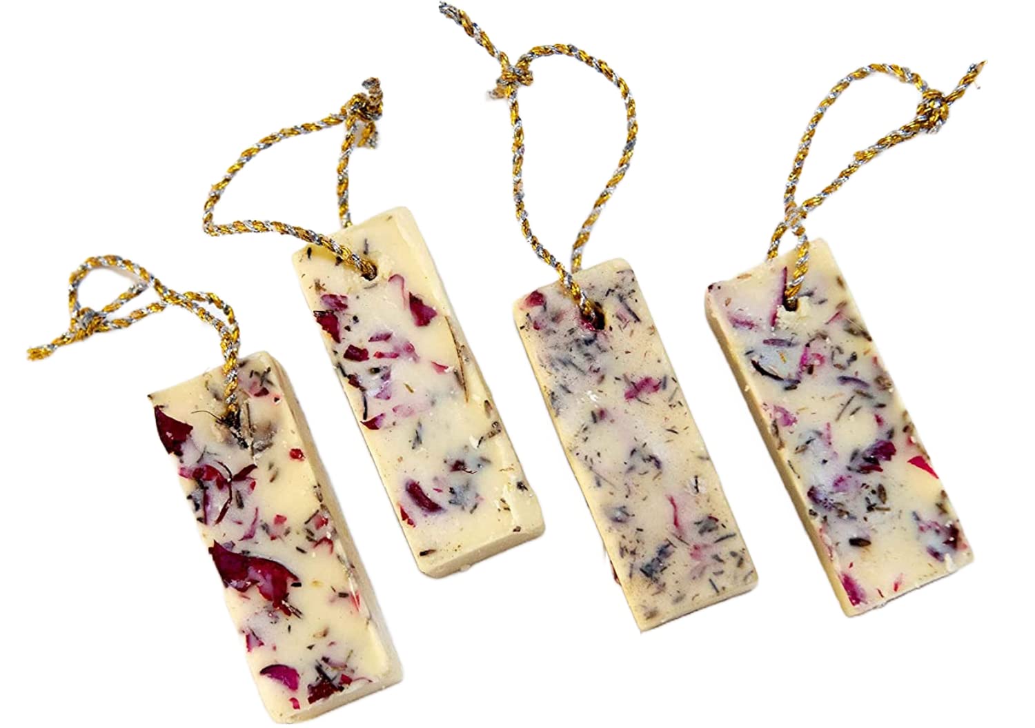 Scented Beeswax Tablets| Set of 4,for Wardrobe Fragrance | Air Freshener Bar,Handmade Room Fragrance Tablets, Scented Sachet for Closets, Drawers Lemongrass, Tango Peel