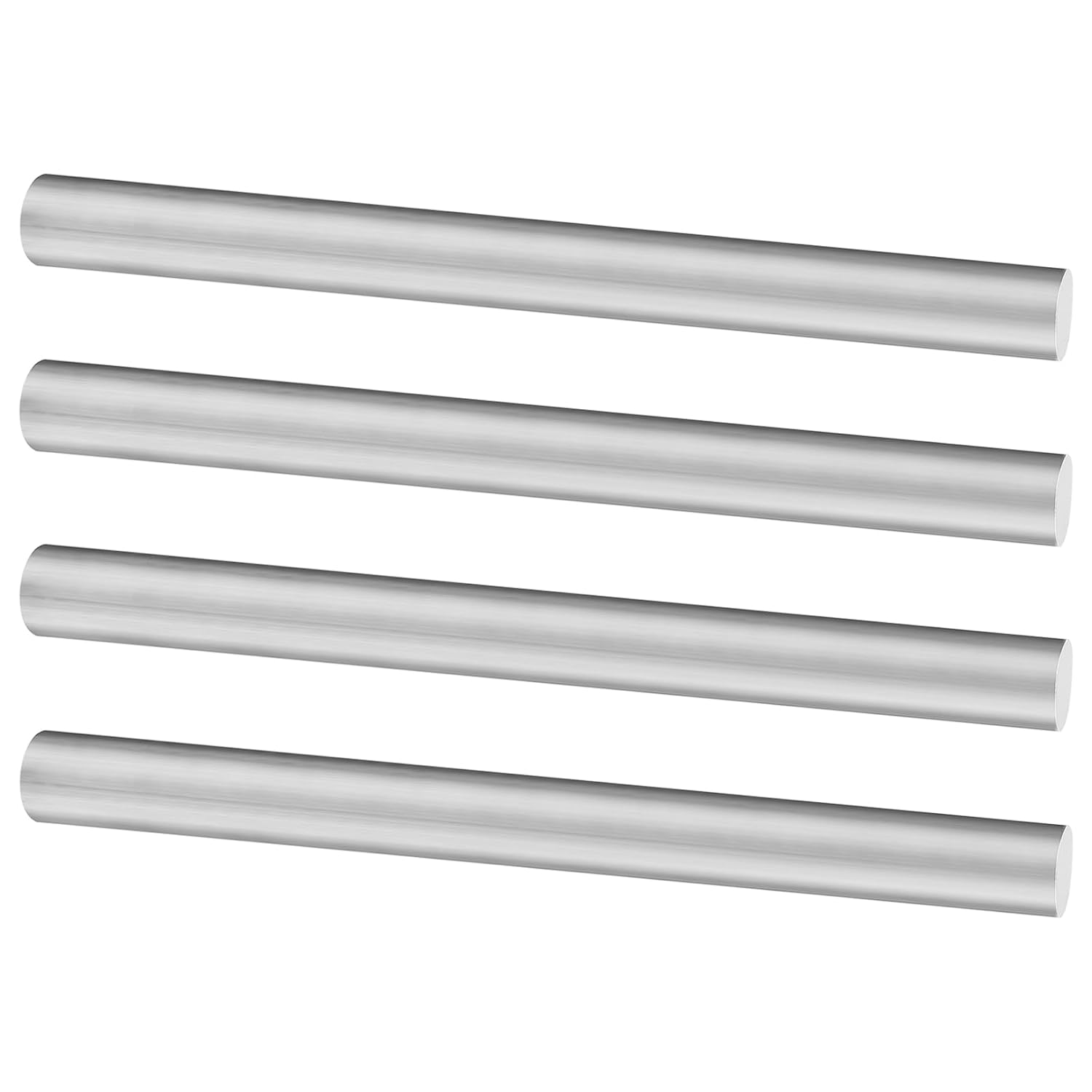 MUKCHAP 4PCS 1 Inch Aluminum Rod, 12 Inch Long 6061 Aluminum Round Bar Stock for Industrial, DIY Craft