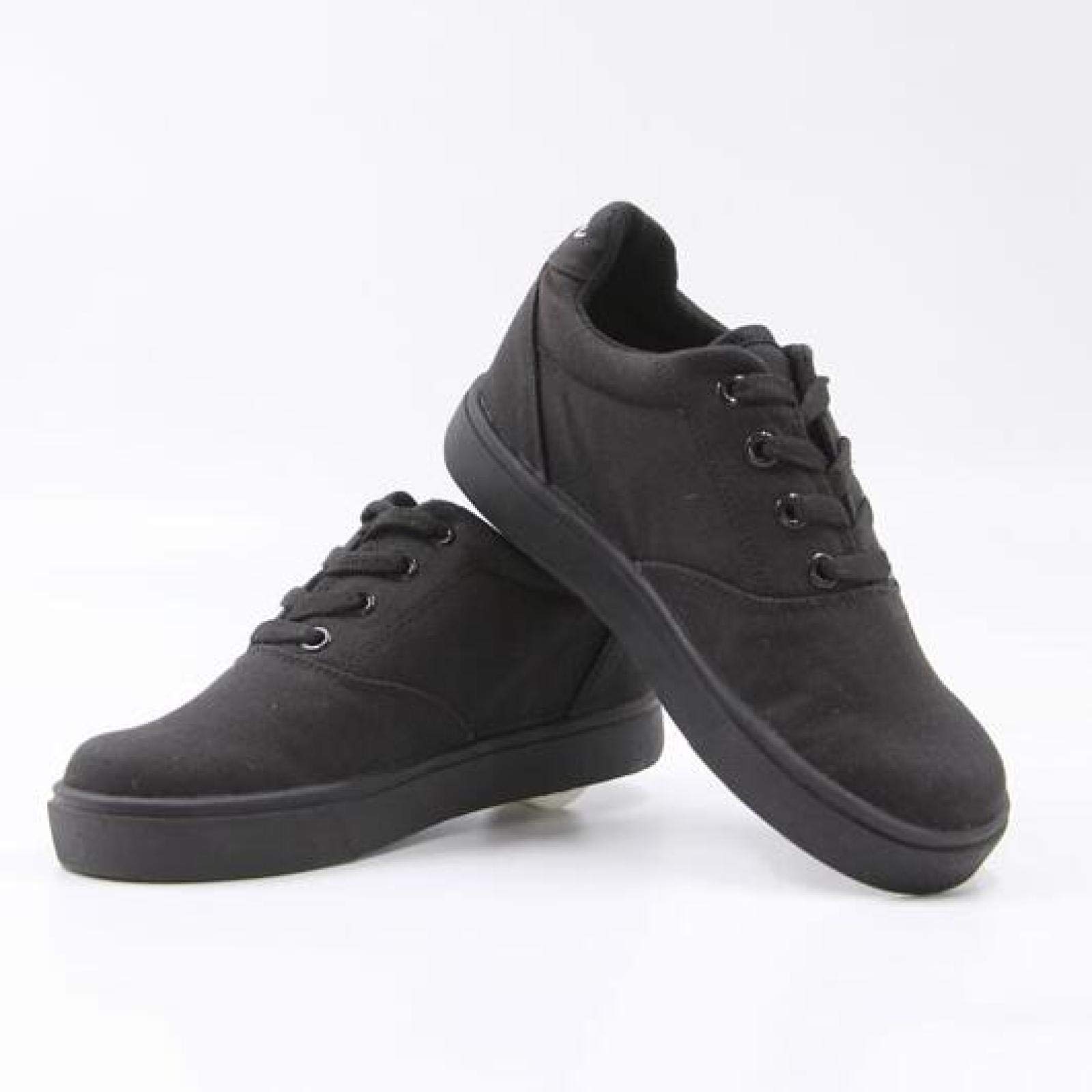 Chaussures À roulettes Chaussures en Toile Garçons Et Filles Chaussures De Skate avec Roues Simples Hommes Femmes Chaussures Multifonctions 2 en 1,Black-EU44