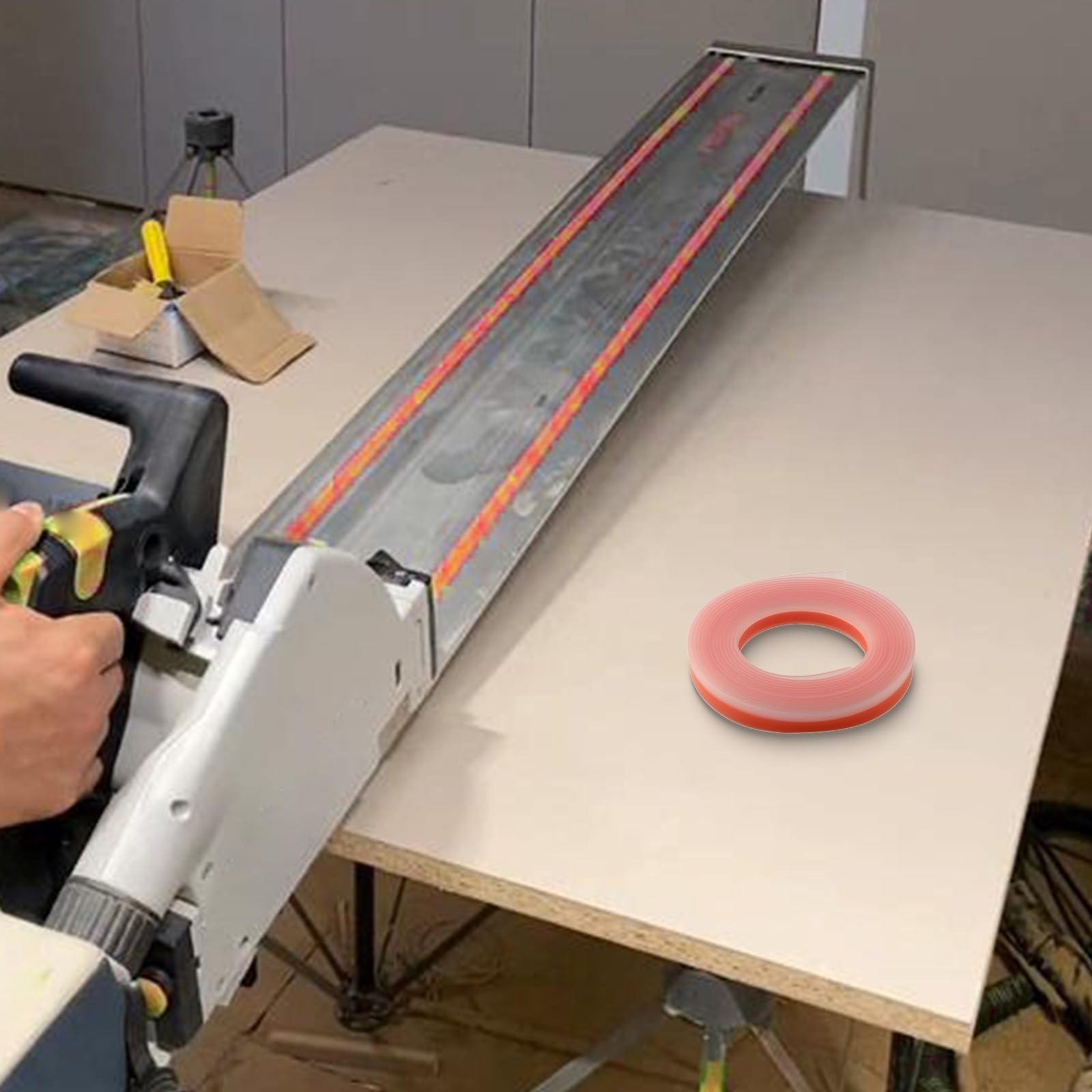 1pc 495209 Guide Rail Splinter Guard Strip Splinter Guide Strip SP5000 Track Saw Guide Rail Tape Strip Edge 18in Replacement