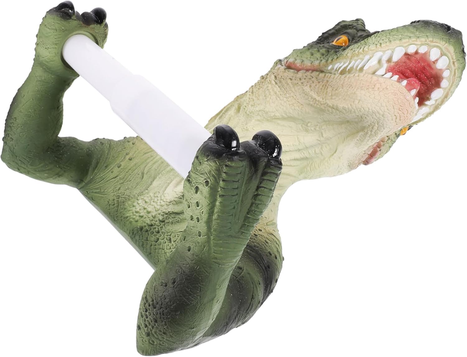 VALICLUD Dinosaur Toilet Paper Holder Adhesive Bathroom Roll Paper Rack Unique Dinosaur Shape Tissue Holder for Wall Mounted Toilet Shelf Decorative and Functional Bathroom Accessory