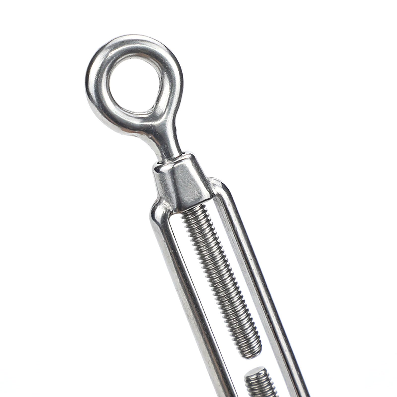Tensor de cable con gancho y cuerda ajustable (1 pieza) for proyectos marinos, de cercado y bricolaje.(SS316 M16 Hook/Hook)