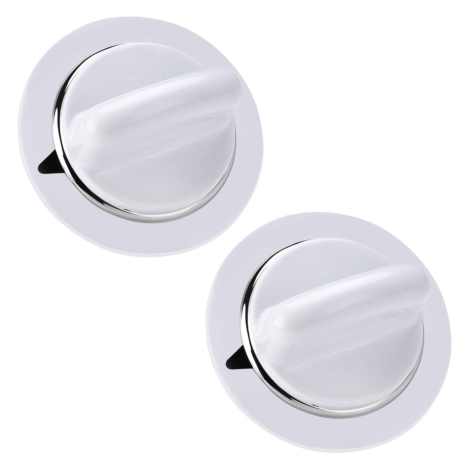 WE01x20374 2 Pcs WE1M654 Timer Knob with Metal Ring for General Electric Dryer & Hotpoint Dryers – Replaces AP3995098 WE01M0443 WE1M443