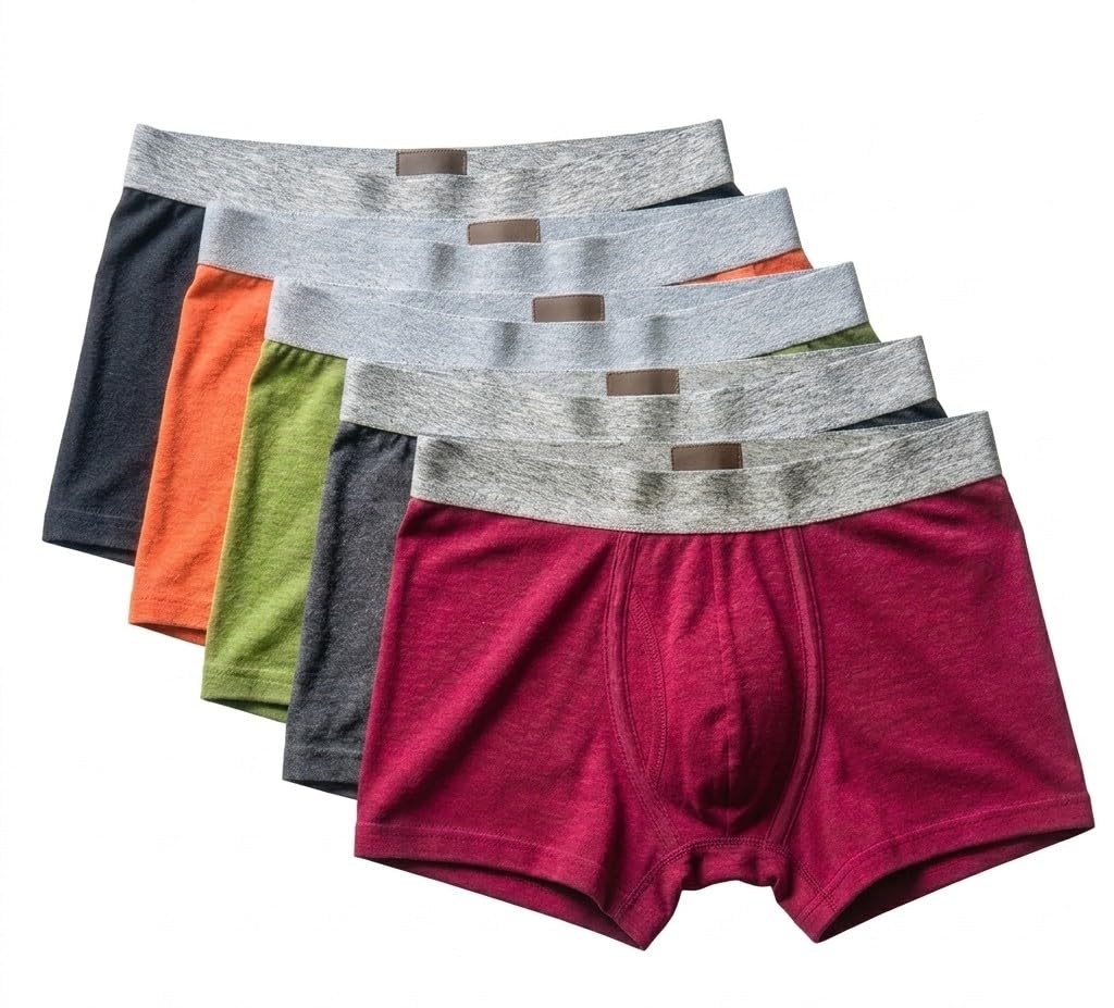 Men Cotton Stretchable Boxer Briefs Pack of 5-image-27