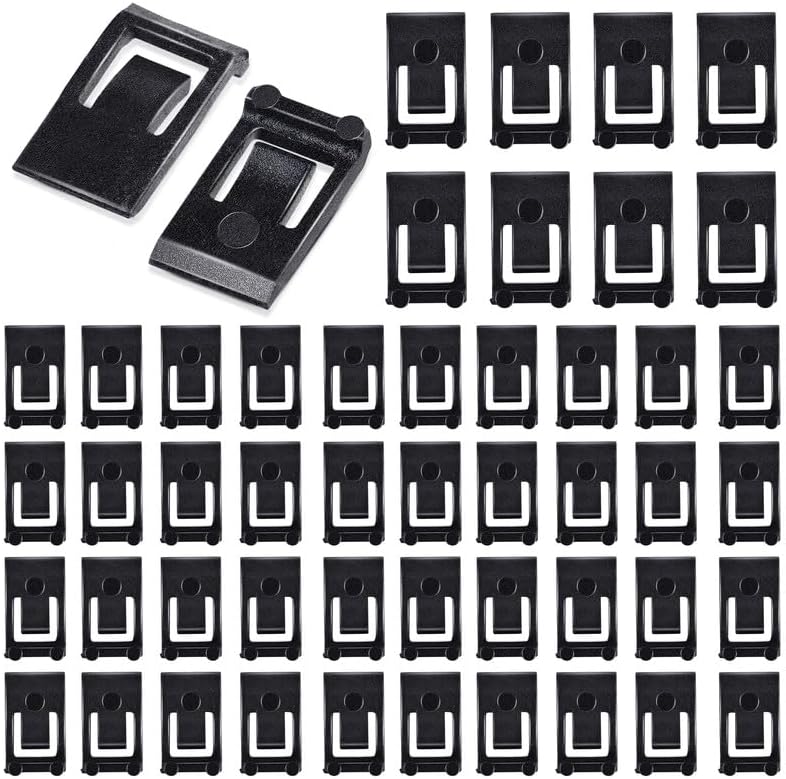 Dreyoo 50 Pcs Cabinet Hinge Restrictor Clips, 86 Degree Angle Restriction Clips, Only for European Kitchen Cabinet Door Hinges Except Soft Close Hinges, Black