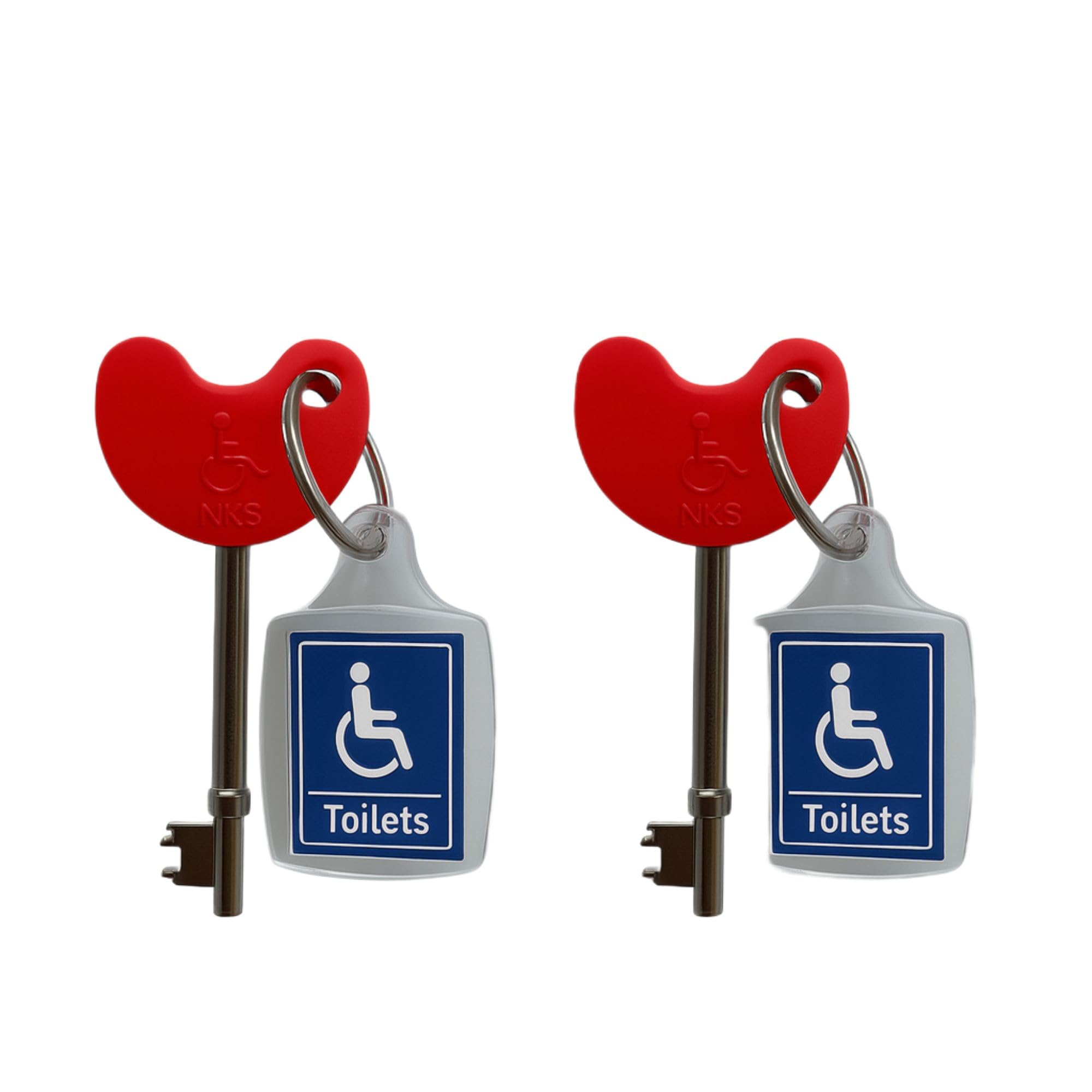 TruMed Red Radar Key with 2 Key Rings, 4-Pack
