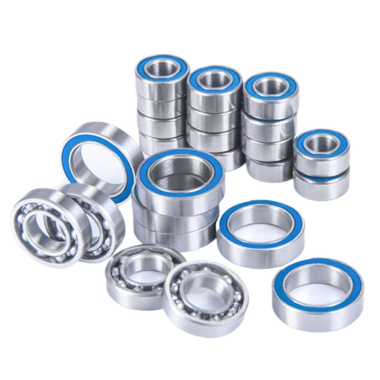 Rodamientos Bolas RC para Element para Enduro para Sendero 1/10 24 Piezas Kit De Cojinetes Sellados De Goma Azul para Eje para Cubo De Rueda Piezas De Modelo De Camión De Coche RC