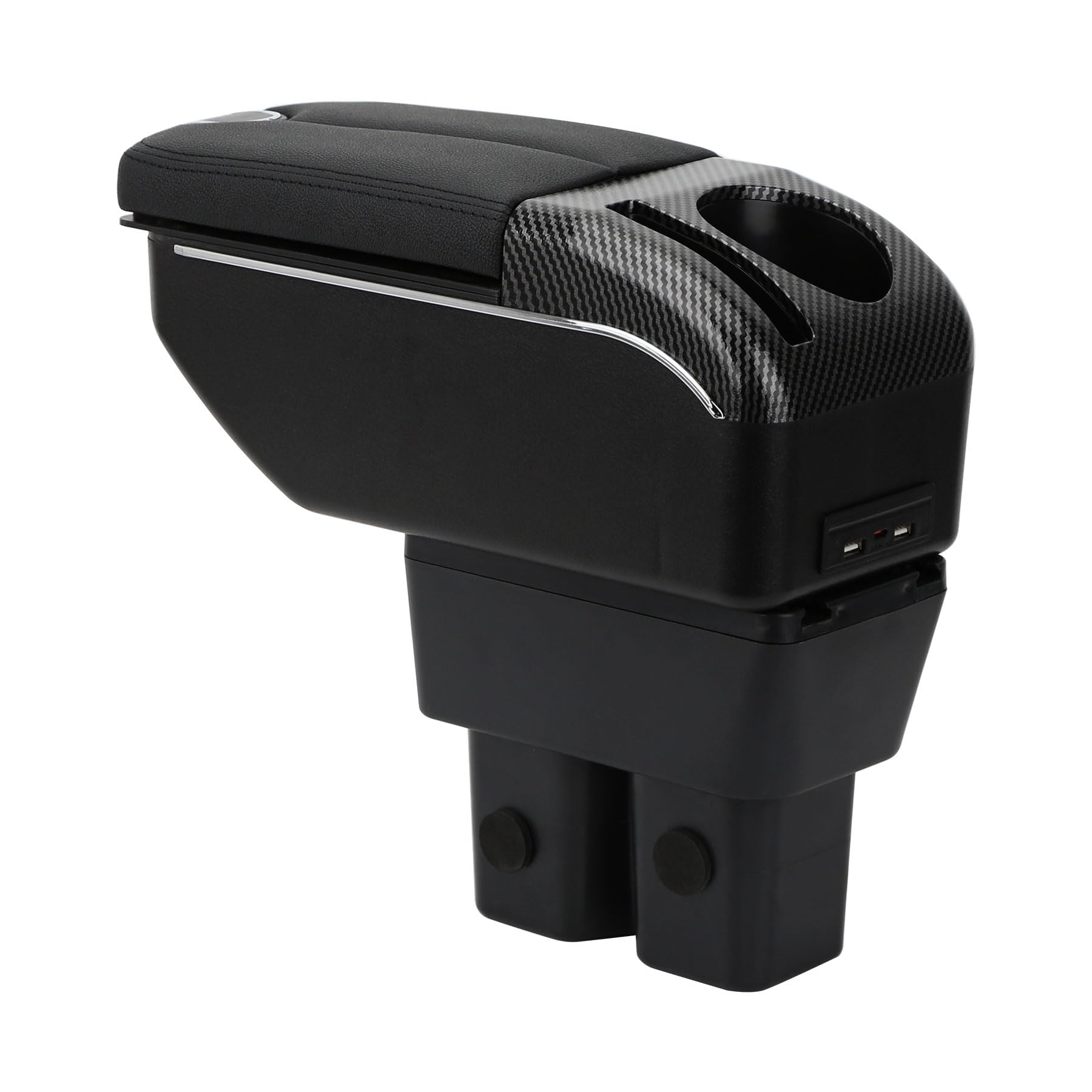 Armrest Compatible with Suzuki Jimny JB64W JB74W 2018-2024 Center Console Organizer Box Double Door Style Usable for Elbow Support （Black Style）