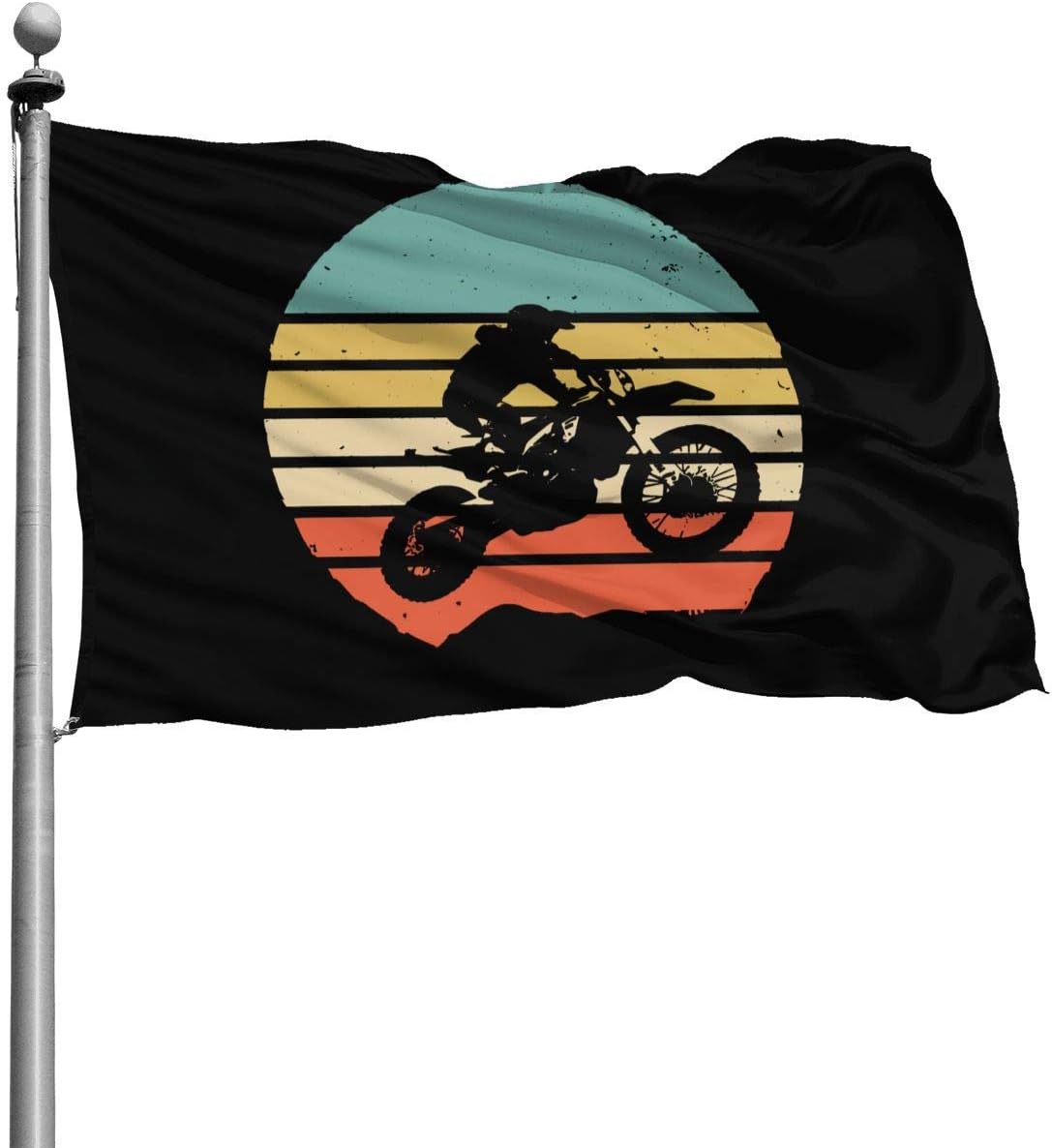YUYUTE Vintage Dirt Bike Motocross Garden Flags Home House Flags Outdoor Activities Flags Party Flag
