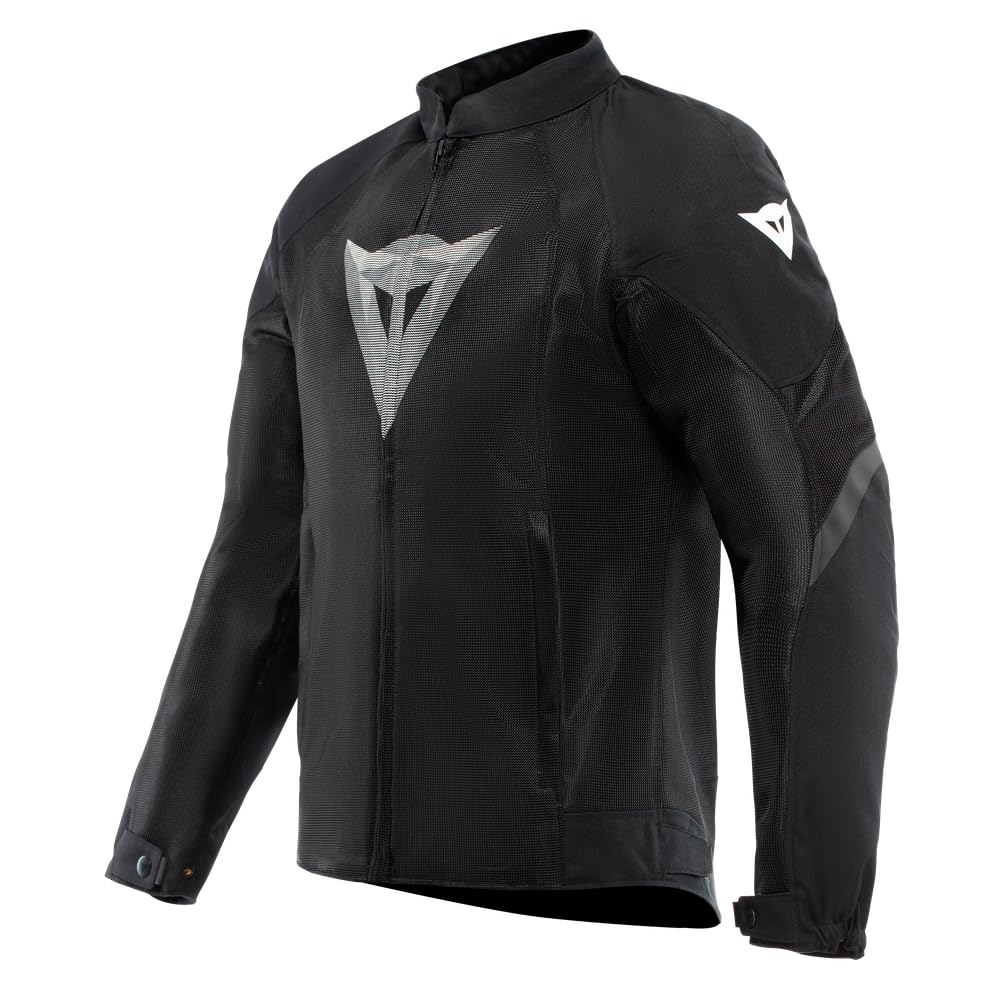 Dainese - Herosphere Air Tex Jacket, Summer Motorcycle Jacket, Ventilated and Lightweight, with Soft Protectors on Shoulders and Elbows, Black/White, 48