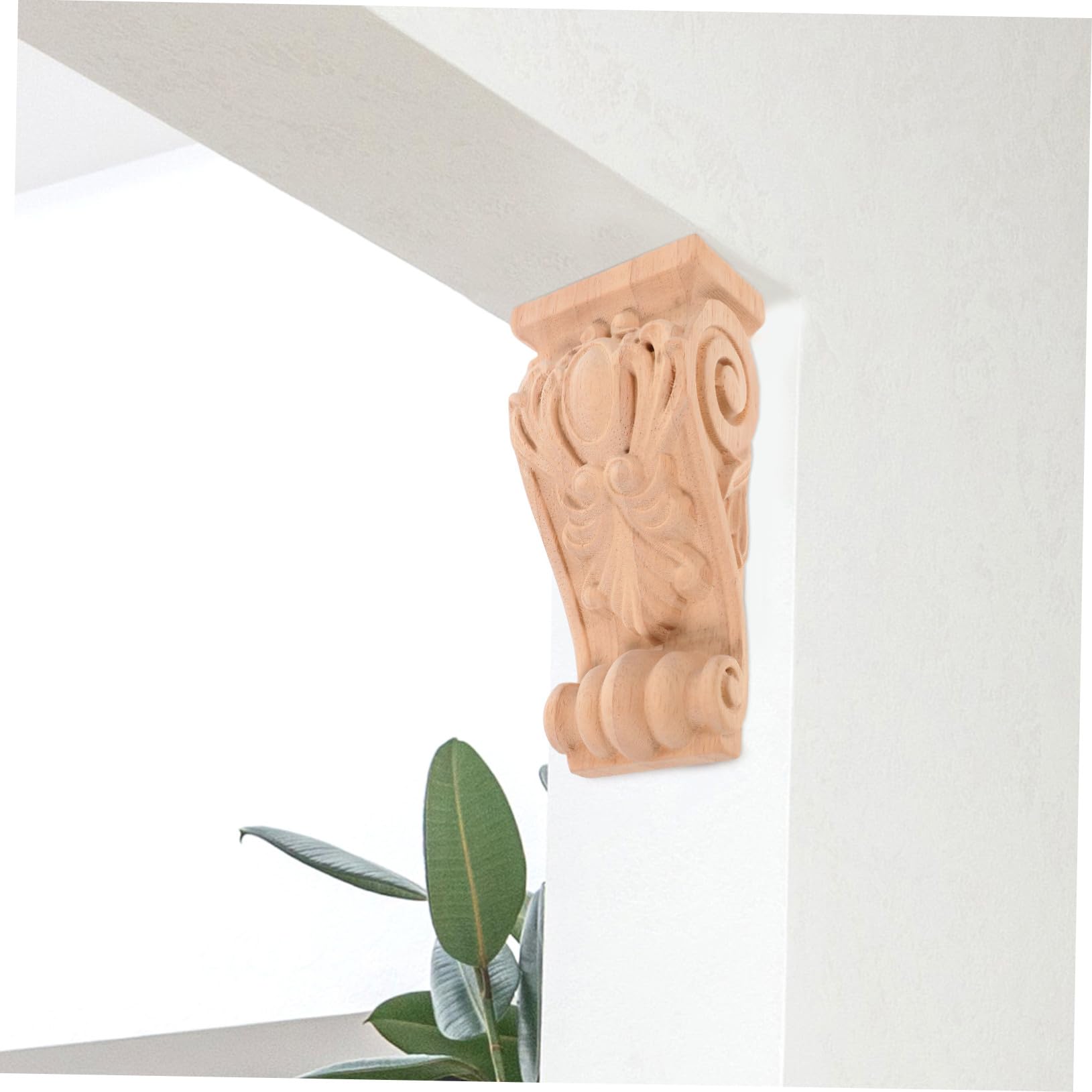 LIFKOME Ménsula Decorativa de Madera Textura Fina y Diseño Rústico Estilo Europeo para Decoración de Muebles y Espacios Interiores