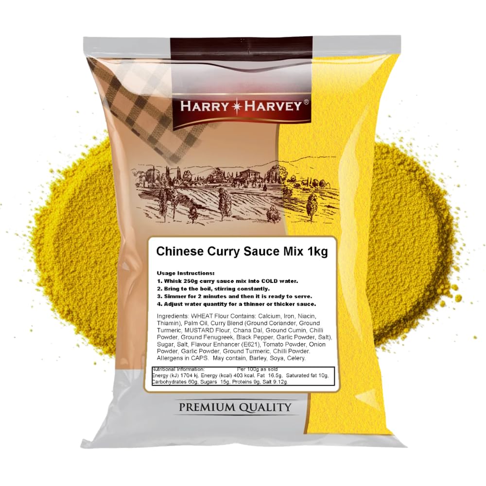 Chinese Curry Sauce Mix, 1kg powder make takeaway curry at home - Harry Harvey