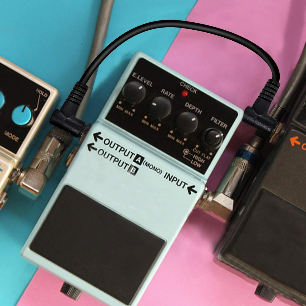 LEKATO patch cable connecting two guitar pedals