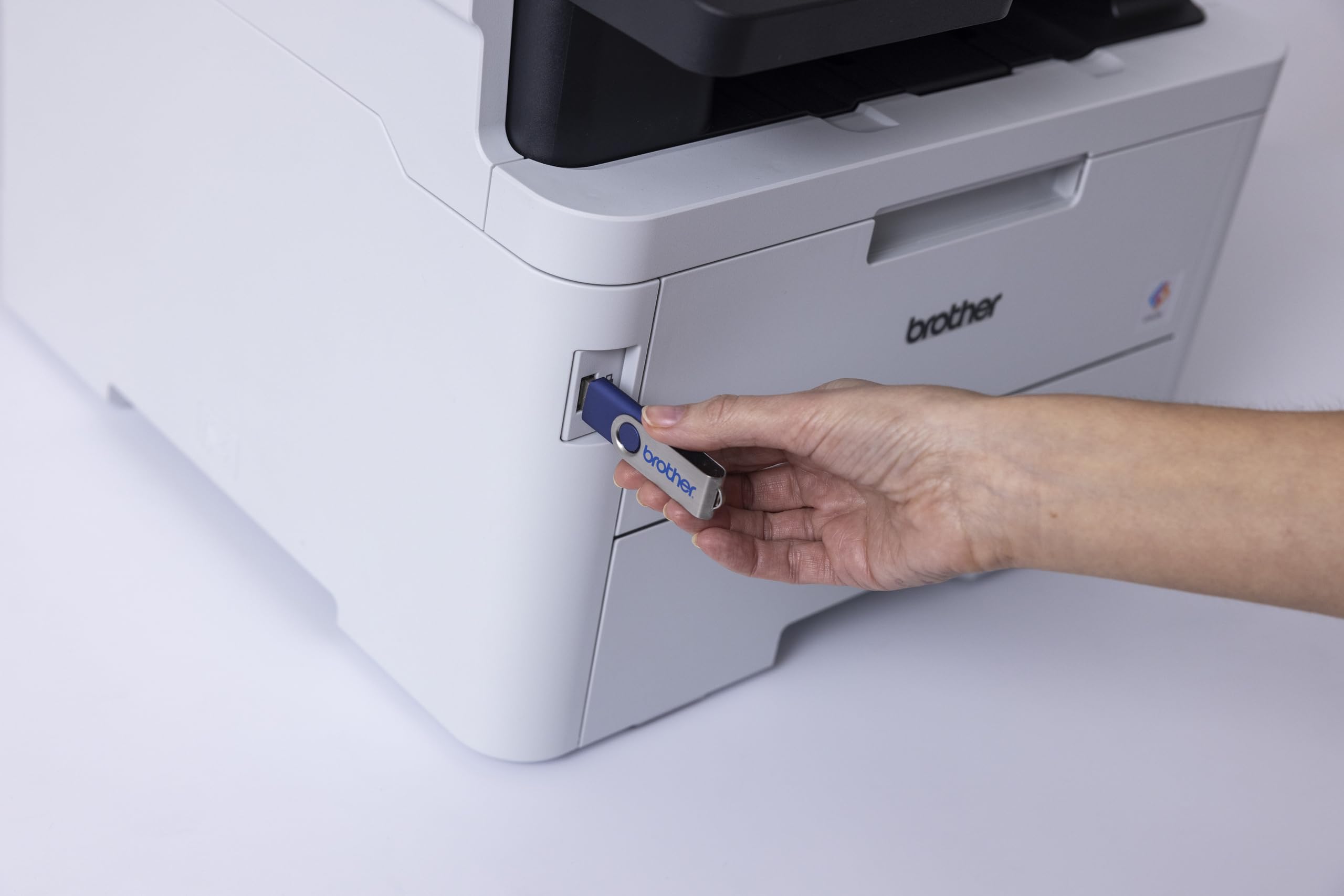 Brother MFC-L3760CDW - Kompaktes 4-in-1 Farb-LED Multifunktionsgerät mit WLAN/LAN, ADF und Automatischem Duplexdruck