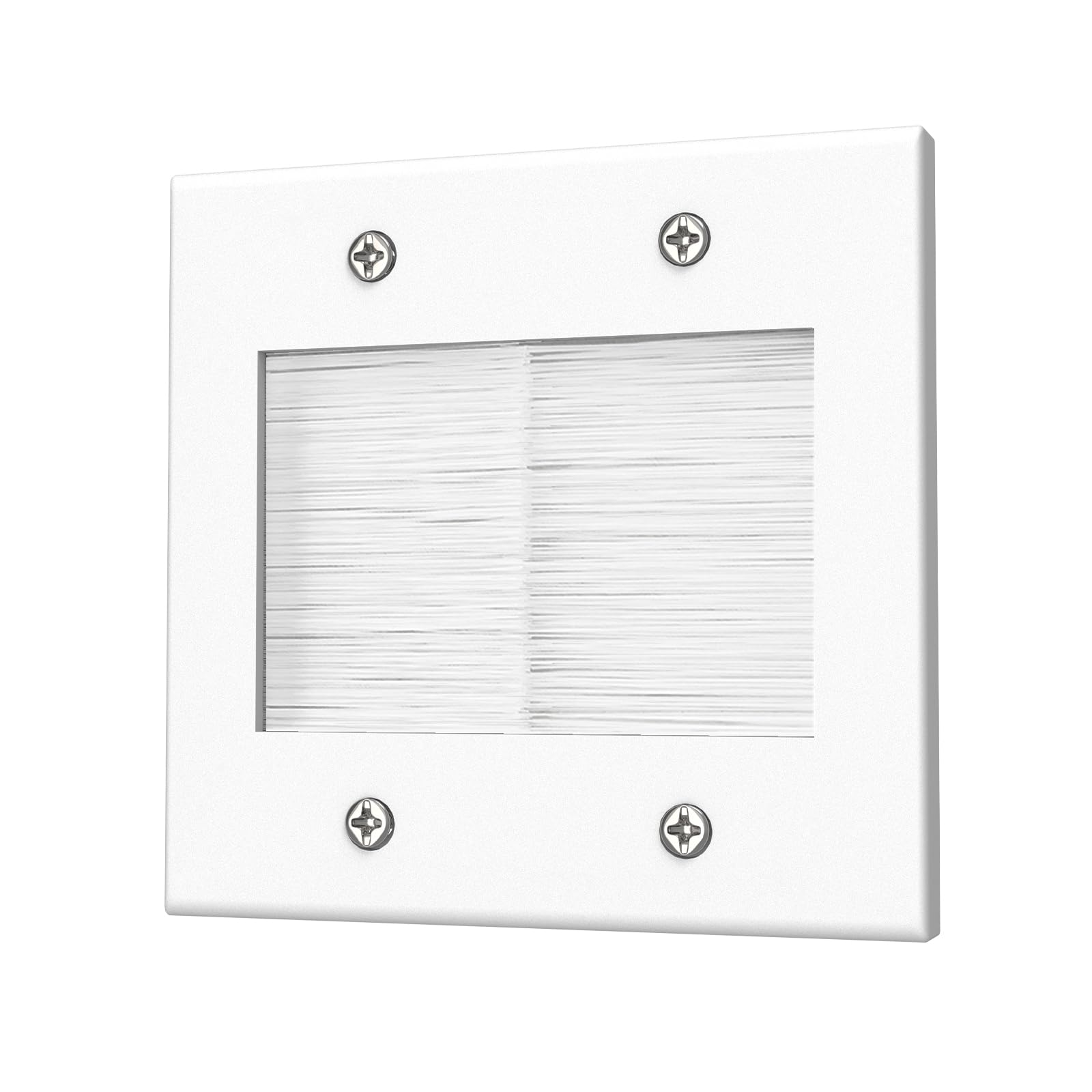 Photo 1 of VCE 2 Gang Brush Wall Plate - White