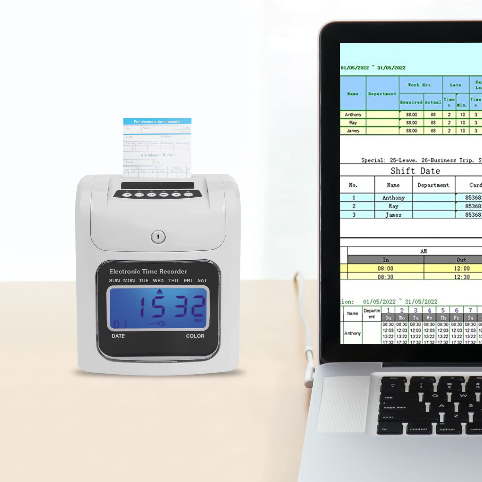 必見、使用時間約10時間money148 Amazon.com : Time Clock with Passcode, Auto-Align Time