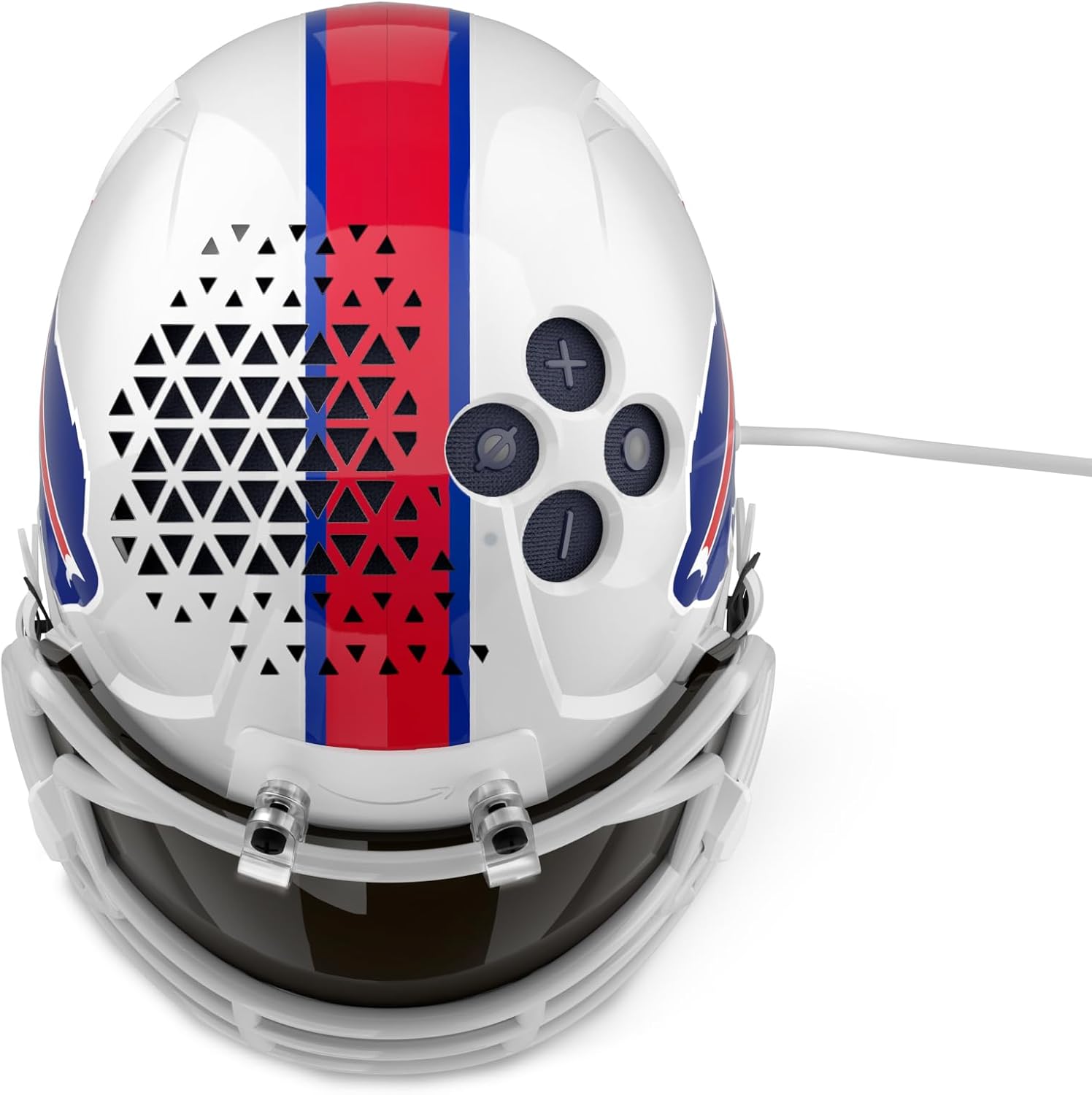 NFL Echo Dot Bundle: Includes Echo Dot | Deep Sea Blue and Limited-Edition NFL Helmet Stand | Buffalo Bills