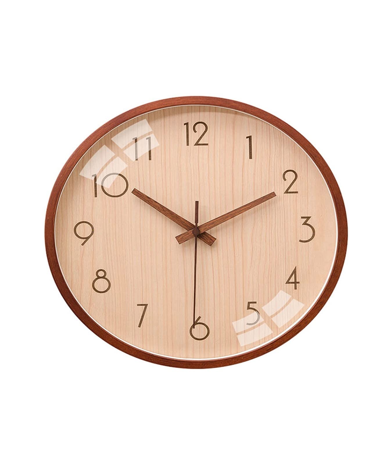 Orologio da parete, Orologio da parete in legno massello europeo for la casa semplice Design moderno con puntatore a registro for sala pranzo Reloj De Pared(B,10inch)