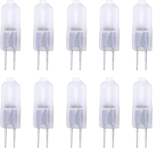 Paquete de 10 lentes suaves esmeriladas de 20 W CA CC 12 V reemplazo de bombilla JC G4 2pin base halógena oficina paisaje lámpara 12 voltios 20