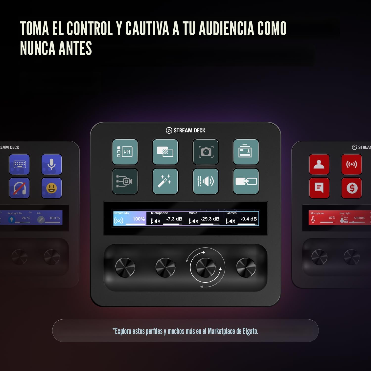 Amazon.com: Elgato Stream Deck +, mezclador de audio, consola de Amazon.com: Elgato Stream Deck +, mezclador de audio, consola de