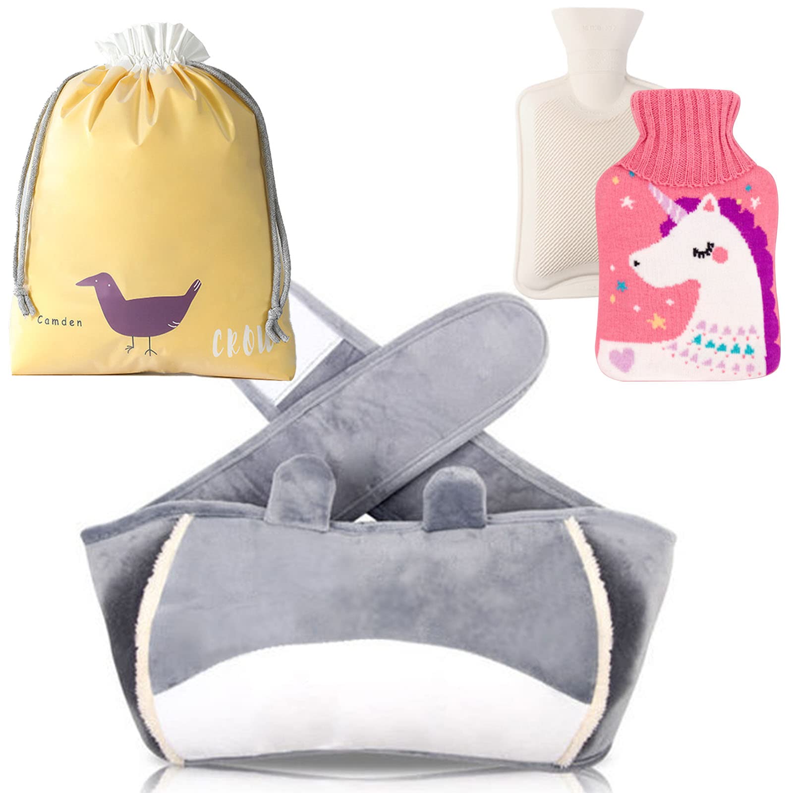 Hot Water Bottle,Comes with a Plush Waist Cover Hot Water Bottles, First Period kit for Girls,Hot Water Pouch for Pain Rel...