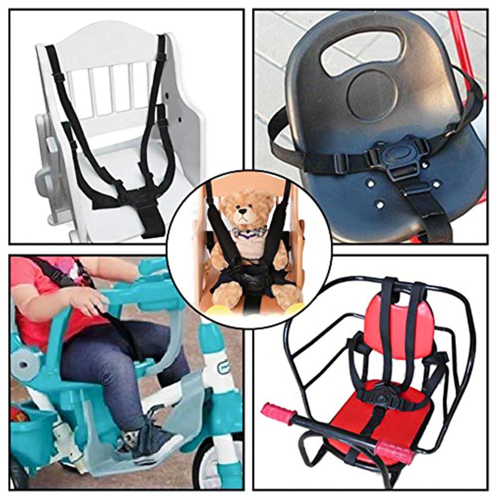 Ceinture de Sécurité Bébé Harnais/Sangle Réglable 5 Points Harnais de Sécurité Ceinture Pour Chaise Haute Bébé Landau et Poussette de Voiture et Poussette Universal Harnais