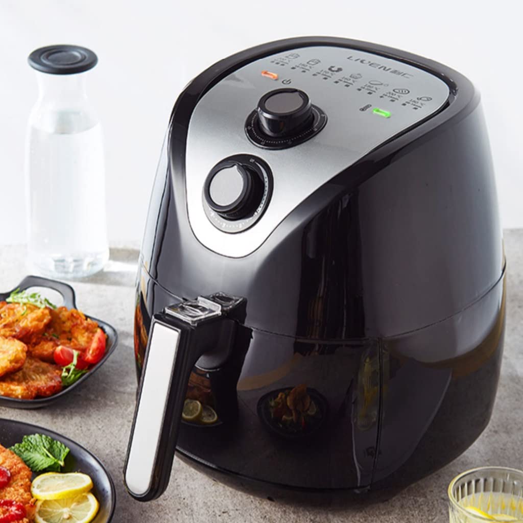 Frytkownica beztłuszczowa Air Fryer 3.5 o dużej pojemności Wielofunkcyjna automatyczna frytkownica Bezolejowa elektryczna frytkownica do frytek (kolor: biały, pojemność: 3,5 l) potrzebna Safehappy