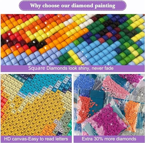 Diy diamant painting strass geant pour decorer un grand mur - 6