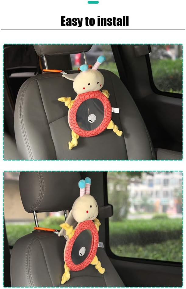 Amazon Co Jp ベビーミラー 赤ちゃんぬいぐるみ漫画動物車ミラー後部座席安全車後部座席子供幼児用イージービューミラー A ベビー マタニティ