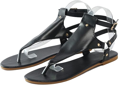 Miniatura 3 de Sandalias casuales de verano para mujer sandalias clásicas de meter planas con soporte de arco para entrenamiento