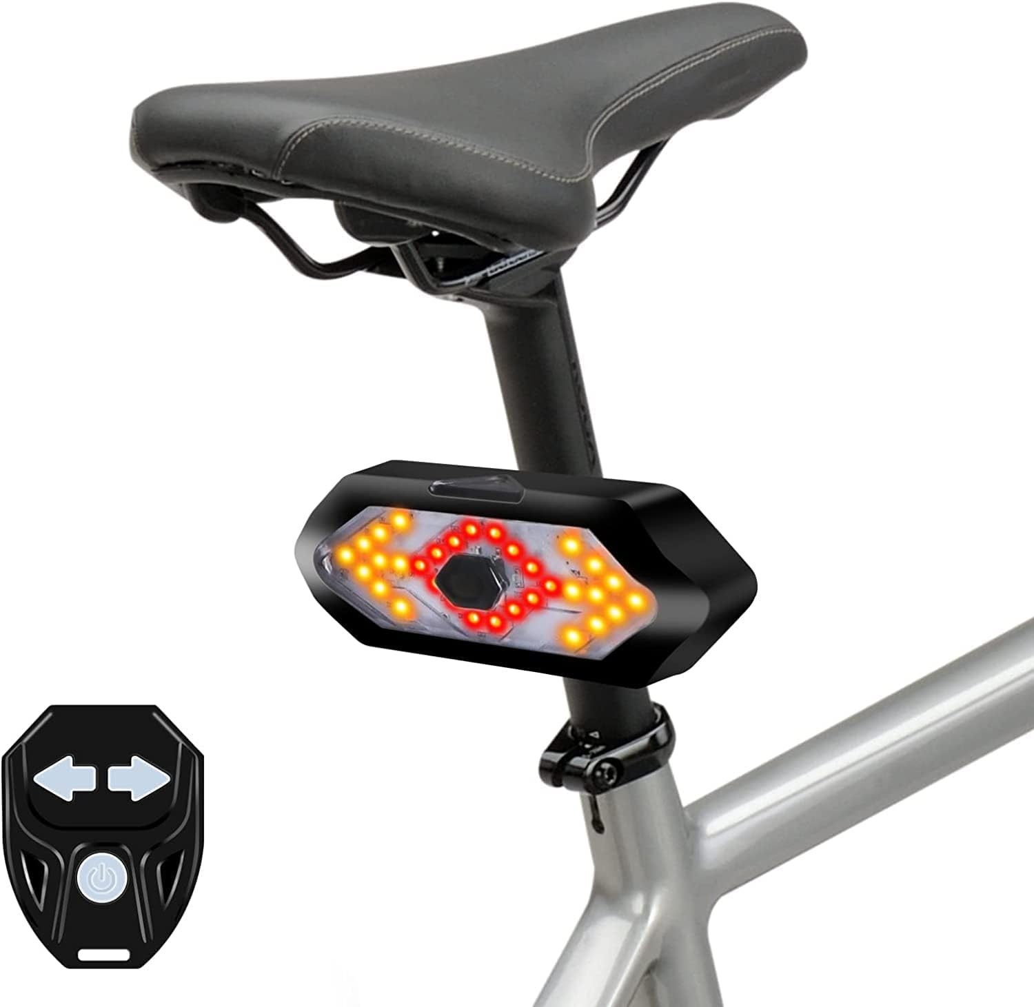 Kagbeni Bicycle Tail Light Turn Signals 5 Modes- Wireless Remote Control Rear Indicator Light Bicycle Light for Safety Cycling (B0D31PTZ67) Amazon Price History, Amazon Price Tracker