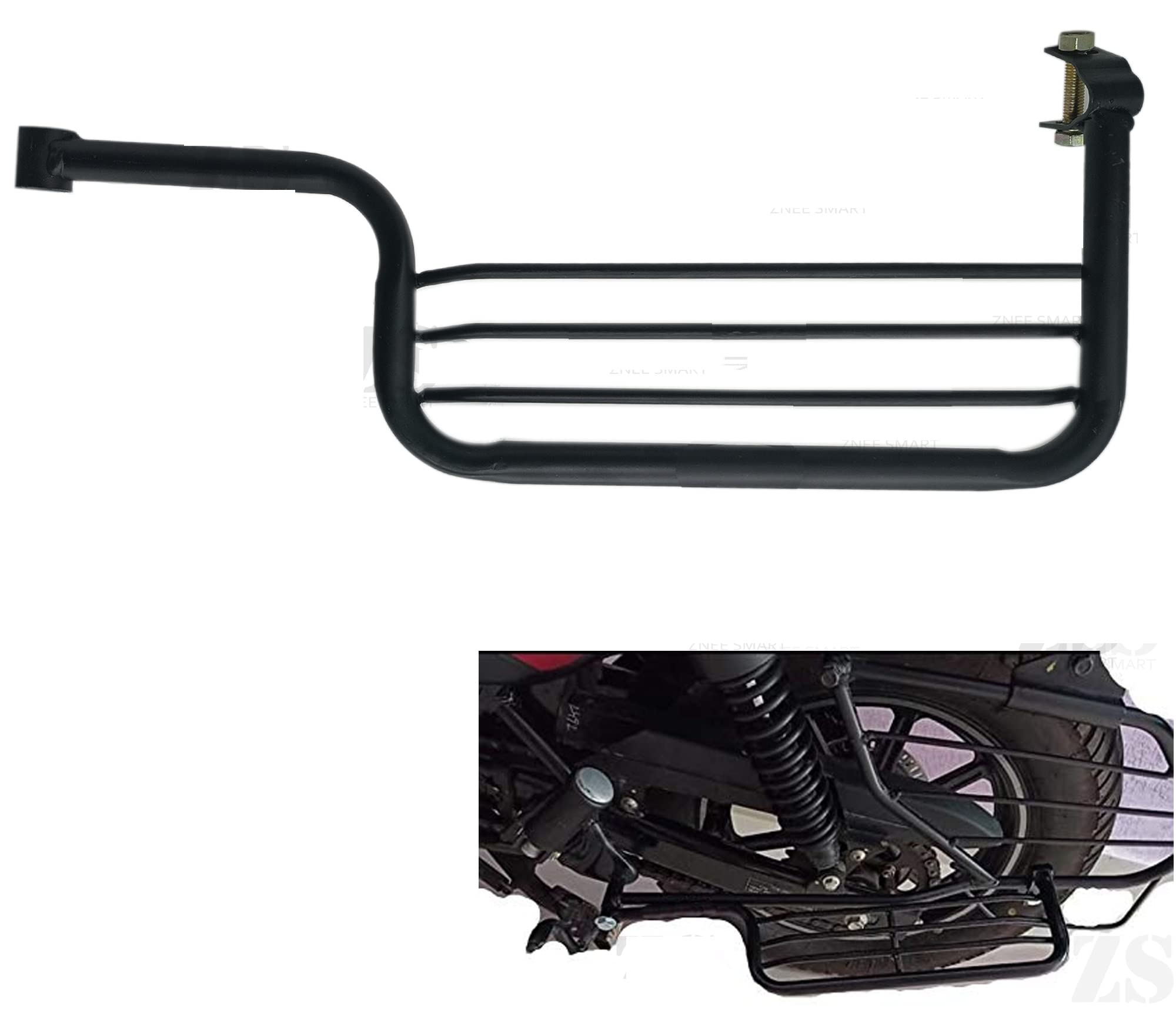 ZNEE SMART Heavy Metal Ladies Step Foot Rest Stand Black Compatible with  Bajaj Avenger 220 Cruise